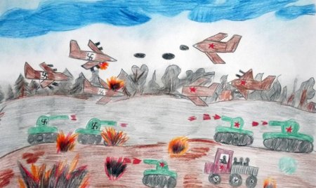 Битва под Москвой рисунки детей