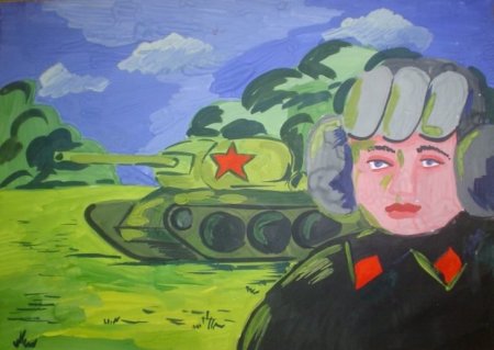 Танкист рисунок детский