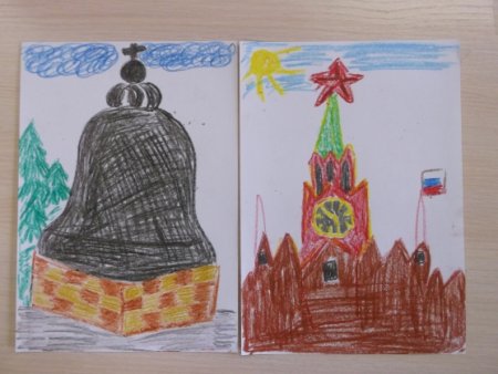 Рисование по теме Москва старшая группа