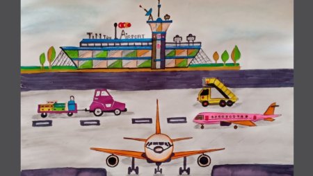 Здание аэропорта для детей