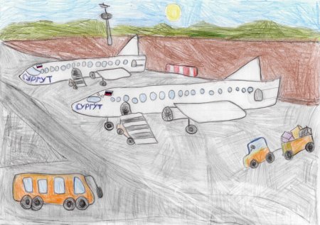Детские рисунки аэропорта