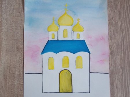 На рисование Церковь детьми