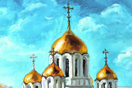 Самара храм Георгия Победоносца акварель
