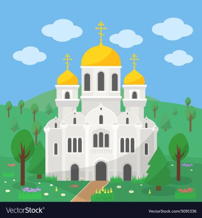 Аппликация храм для детей