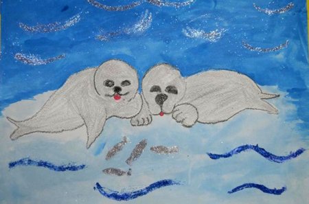 Аппликация на тему Байкал