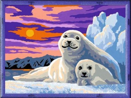 Нерпа живопись для детей