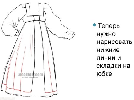 Русский народный сарафан раскраска