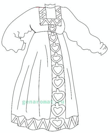 Эскиз русского народного костюма