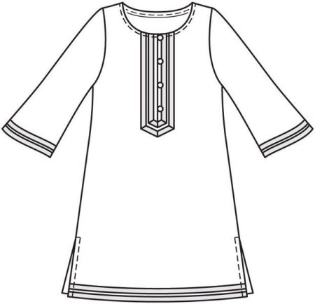 Чувашское платье для рисования