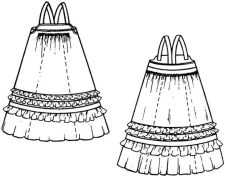 Русский сарафан раскраска для детей