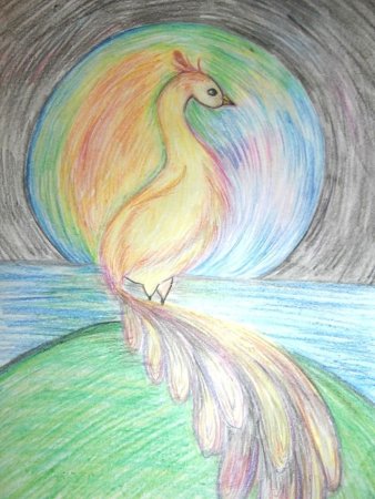 Рисование Сказочная птица