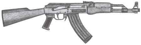 АК 47 для срисовки