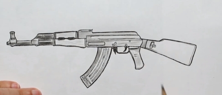 АК 47 рисунок легкий