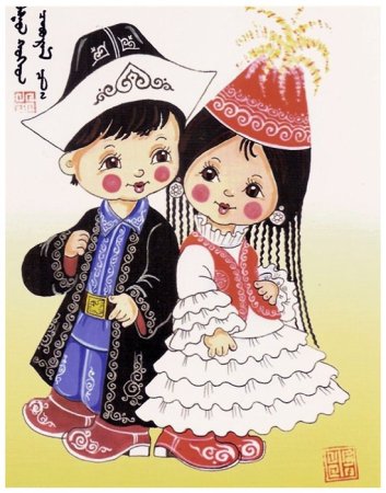 Рисование девочка в национальном костюме