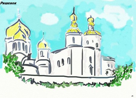 Благовещенский собор Тюмень рисунок