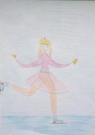 Рисунки фигуристок для6лет