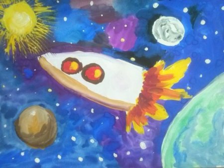 Рисование для детей космос