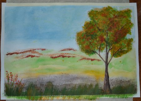 Пейзаж для рисования для детей