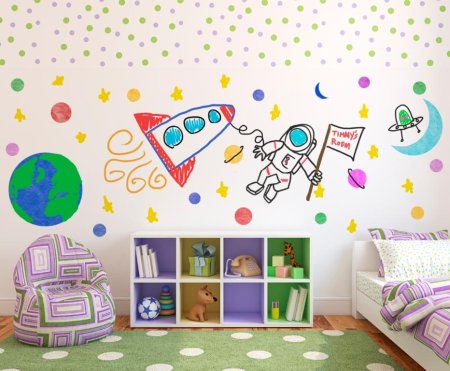 Разрисовать стены в детской комнате