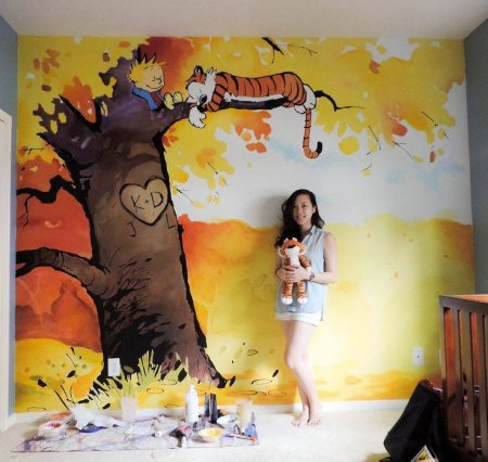 Разрисовать стену в детской