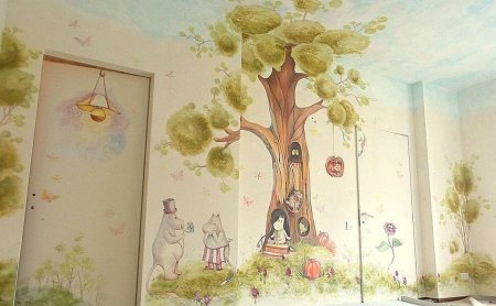 Художественная роспись стен в детской комнате