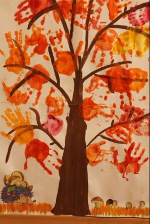 Рисование в детском саду осень
