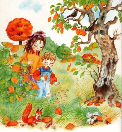 Ежик из осенних листьев аппликация