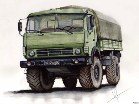 Военный Урал 4320 вид спереди