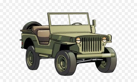 Мультяшный военный грузовик