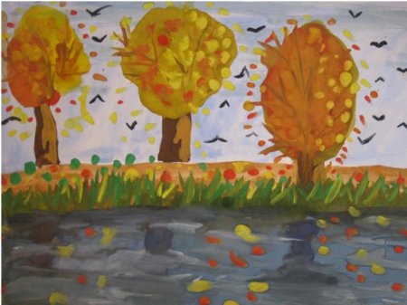 Рисунок осень в детский сад