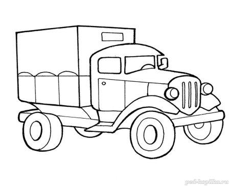Мультяшный военный грузовик
