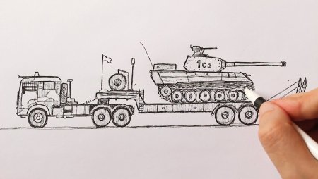 КАМАЗ 54115 нарисовать