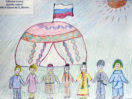 Народы России детские рисунки