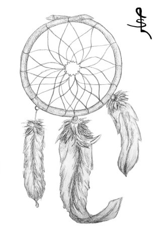 Ловец снов рисунок акварелью