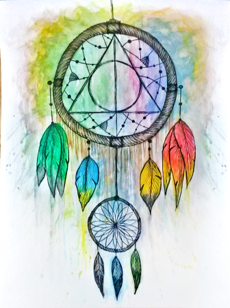 Ловец снов на белом фоне