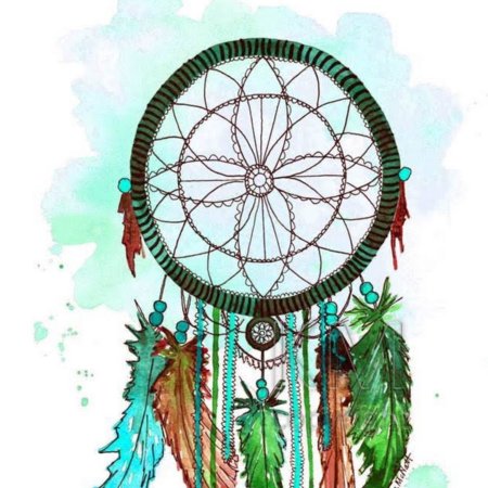 Ловец снов цветными карандашами