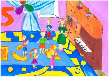 Рисование на тему детский сад