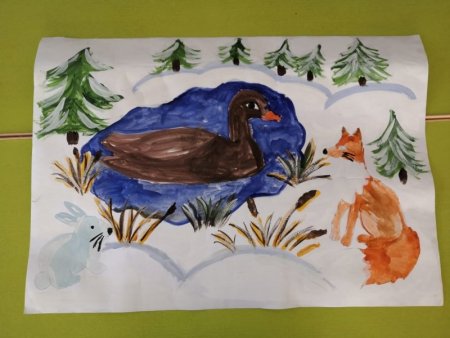 Рисование серая шейка занятие в подготовительной