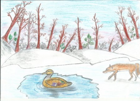 Рисование Мамина Сибиряка серая шейка