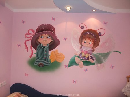 Рисование на стенах в спальне в детском саду