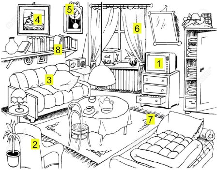 Комнаты в доме задания для детей