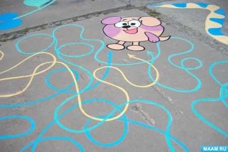 Игра на асфальте Лабиринт