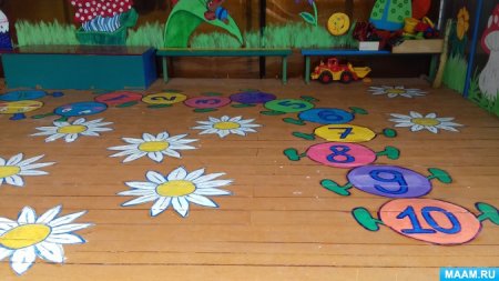 Украшение пола в беседке детский сад