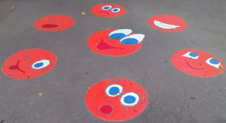 Рисунки на асфальте в детском саду красками