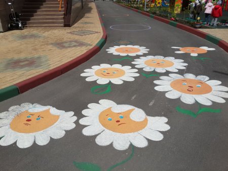 Дорожки в детском саду на улице