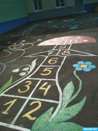 Классики на асфальте в детском саду