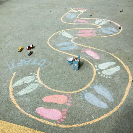 Игра на асфальте Лабиринт