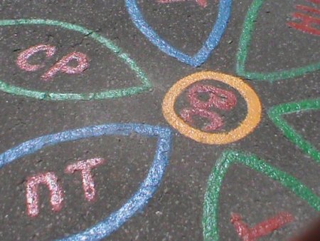 Рисунки на асфальте в детском саду