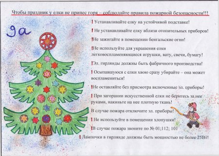 Безопасный новый год рисунки