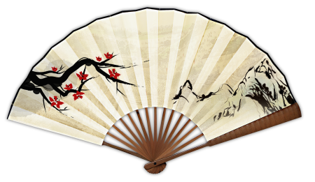 Рисование японского веера